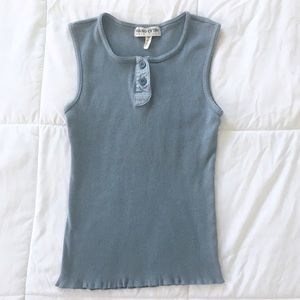 Sky Blue VTG Hang Ten Knit Short Tank